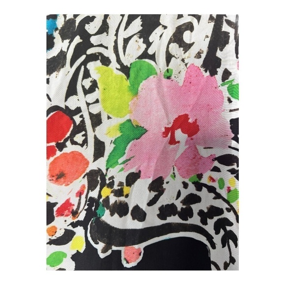 Ralph Lauren LRL Black Floral Inverted‎ Pleat VNeckline Knee Length Shift Dress - Picture 10 of 14